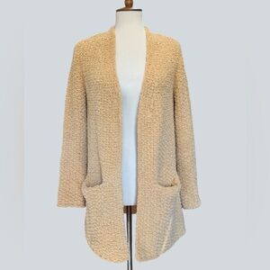 For The Republic Light Yellow Open Cardigan